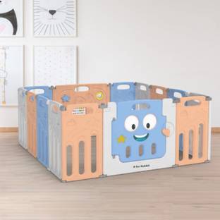 R for Rabbit Joyland Playard for Baby, Playpen for Kids, Baby Gate Fence with Safety Lock Safety Gate