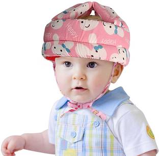 MARQUEONN Baby Pink Safety Helmat Baby Head Protector Adjustable Size Baby Learn to Walk Or Run Soft Safety Helmet Safety Cap
