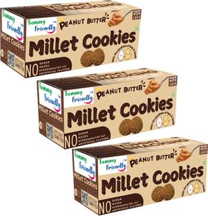 TummyFriendly Foods Ragi Millet Cookies-Peanut Butter. Healthy Biscuits for Kids, Babies & Adults Cookies Biscuit