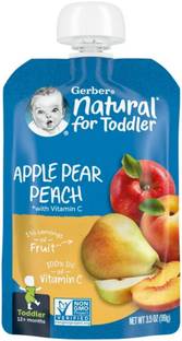 GERBER Gerber Snacks For Toddler, Apple Pear Peach Baby Snacks 100 g