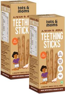 TOTS AND MOMS Teething Sticks - Ajwain & Jeera | Baby Finger Foods 300 g