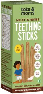 TOTS AND MOMS Teething Sticks - Millet & Herbs | Baby Finger Foods 150 g