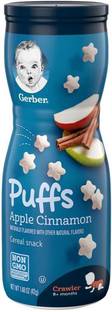 GERBER Gerer Grain & Grow Puffs in the Apple Cinnamon flavor Baby Puffs 42 g