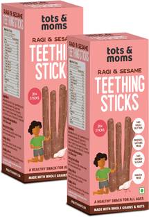 TOTS AND MOMS Teething Sticks - Ragi & Sesame | Baby Finger Foods 300 g