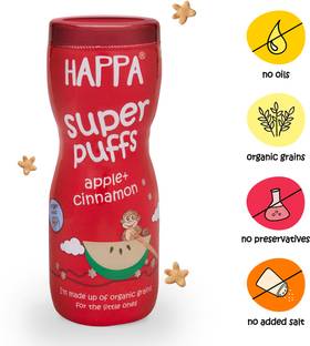 Happa Multigrain Apple & Cinnamon Melts Super Puffs Organic Baby Food Baby Puffs 100 g