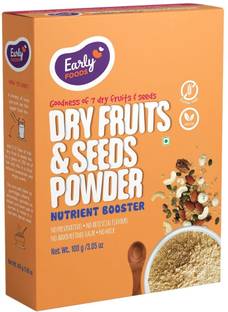 Early Foods Dry Fruit & Seeds Powder for Kids - Blend of 7 Indian Super Foods 100g Unflavored Powder