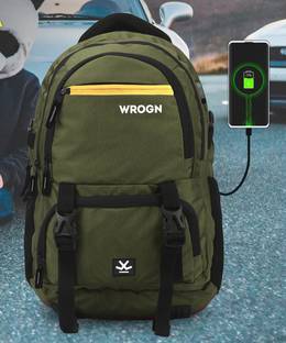 WROGN Unisex Backpack with USB Port and Rain Cover 40 L Laptop Backpack