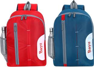 bayo Red Sky Blue 2 pc combo For School Collage Office Tuition & Picnic Backpack 25 L Laptop Backpack