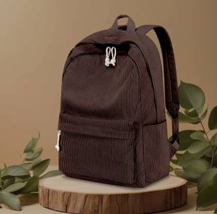 Satic Large Corduroy Backpack for Teens Bookbag for School, College Travel 20 L Backpack