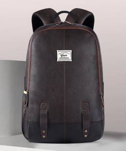 Gear Leather without Anti Theft 28 L Laptop Backpack