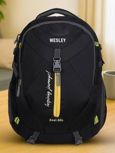 WESLEY Zeal Hiking Multipurpose bag with Internal organisers , Shoe Compartment, Raincover, Reflective...