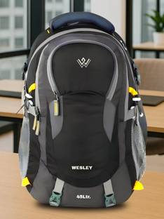 WESLEY Spartan Unisex Travel Rucksack hiking laptop bag fits upto 17.3 inch with Raincover and interna...