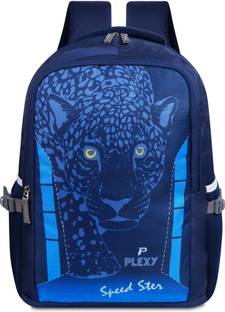 PLEXY DARE TO FIGHT LEOPARD (BLUE) Waterproof School Bag