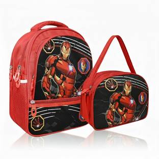 Stylbase 3D Character Kids School Bag combo with lunch Bag STB76 Waterproof School Bag