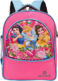 Netwiz Princess 15 ×11 inch Pre-School 38cm For Nursery (LKG/UKG/1st std) School Bag Waterproof School Bag