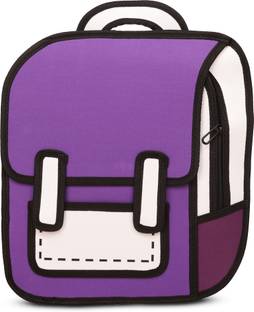 REDHORNS 3D Jump Style 2D Drawing Backpack Anime Cartoon School Bag Comic Bookbag 20 L Backpack