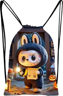 havencraft LABUBU Printed Drawstring Backpack Dori Bag Small Bag 12 L Backpack