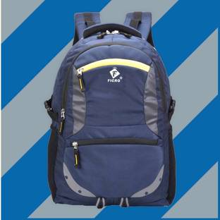 Ficro Large 35 L Laptop Backpack Spacy Unisex Backpack with rain cover and reflective (Dark Blue) 35 L Laptop Backpack