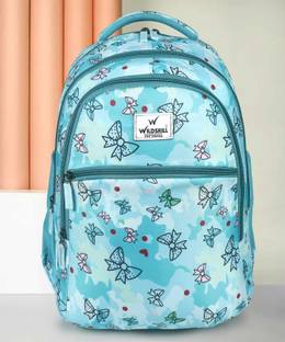 WILDSKILL Titli Printed Sky Blue Backpack for School, College & Travel 30 L Backpack