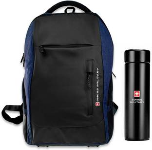 SWISS MILITARY Combo Pack of Laptop Backpack with Digital Vacuum Flask 29 L Laptop Backpack