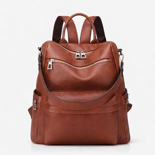 Evara AP_S_Medium 20L Classic Backpack For Women & Girls ( Brown ) 20 L Laptop Backpack