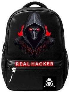 Skymine Hacker Hoodie Mask Graphic Laptop Backpack 35L School College Bag 35 L Laptop Backpack
