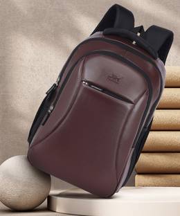 jir fashion Large 30 L Laptop Backpack Vintage 2 Leather without Anti Theft (Brown) 30 L Laptop Backpa...