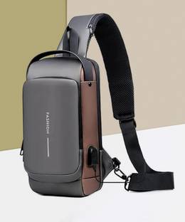 VPYXEN Anti Theft Waterproof Unisex Sling Bag, USB Charging port Shoulder Backpack 1 L Backpack