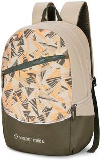 NASHER MILES Botany Backpack | 2 compartment/Casual/Rain Cover/College/School| Cream 39L 39 L Laptop B...