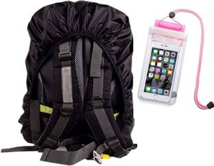 PREVAILER waterproof bag cover with mobile cover Laptop Bag Cover, Luggage Bag Cover, School Bag Cover, Trekking Bag Cover