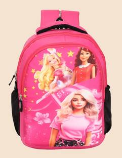 JUMRPAE New Polyester Barbie Character Printed Backpack (NUR/LKG/UKG/1st/2nd Class) Waterproof School Bag