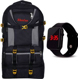 zikrefast Stylish tuff Quality trekking rucksack bag & ( 1 ) Stylish Led Watch Waterproof Backpack