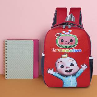 PLEXY COCOMELON DURABLE Waterproof SchoolBag for Nursery (LKG/UKG/1st Std) Waterproof School Bag