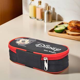 HOMESTIC by Kuber Industries Print Rexene Lunch Box Cover (Black)-KUBMART11691 Lunch Bag