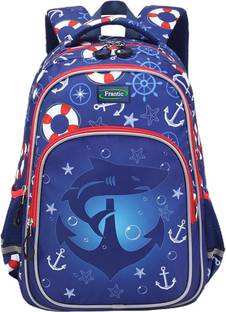 Frantic Printed Kids School Bag for Daily Use(RR_Blue_Water_Fish_25_1M) Waterproof Backpack