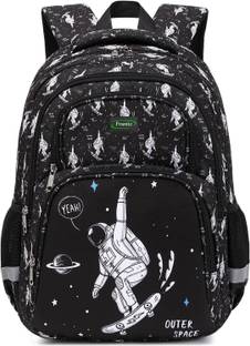 Frantic Printed Kids School Bag for Daily Use(RR_Black_Astro_Skating_25_1M) Waterproof Backpack