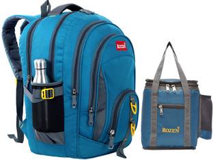 Rozen Combo School+Lunch Bag Unisex Backpack Heavy Duty durable Class 5th to 10th Waterproof School Bag