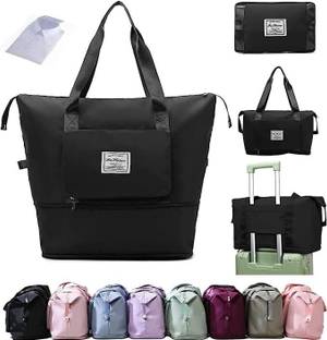 Raahi Enterprise Foldable Travel Duffle Bags (Black) Waterproof Multipurpose Bag