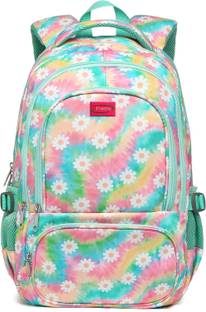 Frantic Polyester Stylish Printed Kids School Bag for Daily Use Waterproof Backpack