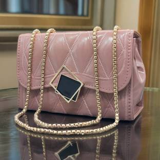 clarisjames Vivid Pink color Pu leather premium attractive sling bags for women Sling Bag