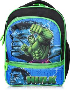 Stylbase Kids Trends Hulk Polyester 14inch 3D Character Embossed School Bag Waterproof School Bag