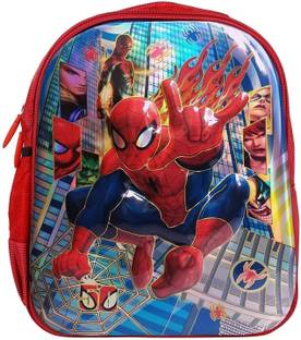 RBRN Kids Spider Man 3D Effect Lightweight Suitable Upto 2-5 Years Waterproof School Bag