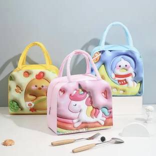 KELOSK Cartoon Theme Cute Lunch Bag Tote Bag for Women, Printed Lunch Bag for School, Picnic, Office,Outdoor, Gym, storage bag Lunch Bag for Girls Best Gift for Girls Art Polyester Pencil Box