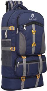 Style look Trekking Bag Hikking Backpack For Travel & Outdoor Rucksack - 70 L (Blue) Waterproof Backpack