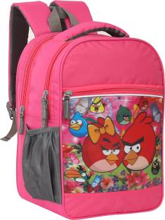 PROWORK Angry Birds School Bag 16×12 inch Pre-School For Nursery (LKG/UKG/1st std) Waterproof School Bag
