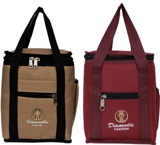DIAMODIS FASHION Trendy Premium Quality School Office Lunch Bag Upto 3 Boxes Lunch Tiffin Bags A1 Waterproof Lunch Bag