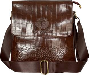 HUEVESS Crocodile Leather Side Bag Sling Bag