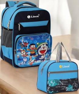 LINOX doraemon School bag with Lunch bag Waterproof School Bag