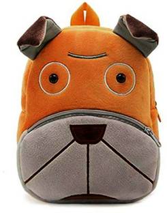 BlingNBeats BROWN DOG Premium Quality Soft Children, Kids, Baby, Velvet Traveling & School Backpack NEW School Bag School Bag