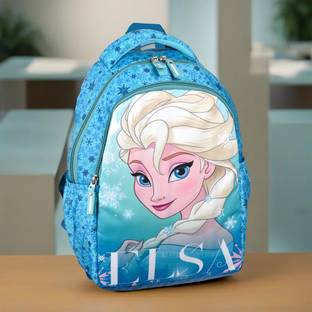DISNEY 3 Compartments Elsa Backpack School Backpack for Boys & Girls|Green Backpack